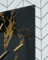 Teague Black/Gold Wall Clock - Ornate Home