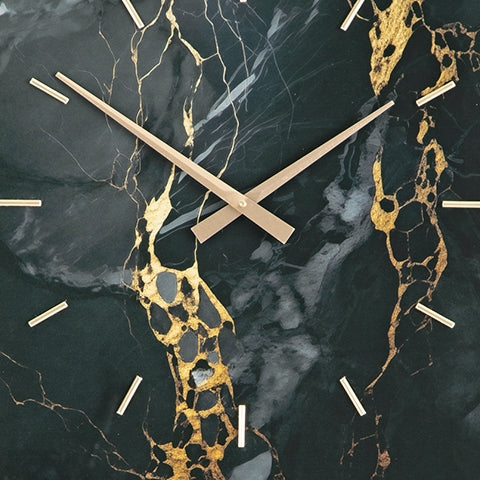 Teague Black/Gold Wall Clock - Ornate Home