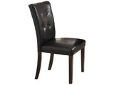 Teague Brown Faux Leather Dining Chair (Set of 2) - Ornate Home