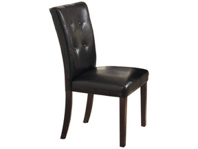 Teague Brown Faux Leather Dining Chair (Set of 2) - Ornate Home