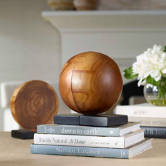 Teak And Noir Brown Bookends (Set of 2) - Ornate Home