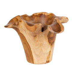 Teak Flow Brown Natural Outdoor Bowl - Ornate Home