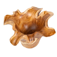 Teak Flow Brown Natural Outdoor Bowl - Ornate Home