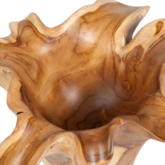 Teak Flow Brown Natural Outdoor Bowl - Ornate Home