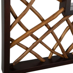 Teak Maze Brown/Woodtone Rectangle Mirror - Ornate Home