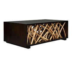 Teak Maze Woodtone Coffee Table - Ornate Home