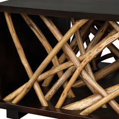 Teak Maze Woodtone Coffee Table - Ornate Home