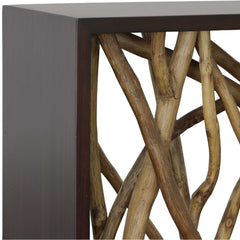 Teak Maze Woodtone Console Table - Ornate Home