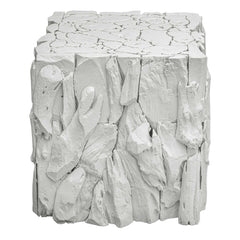 Teak Root White Bunching Cube - Ornate Home
