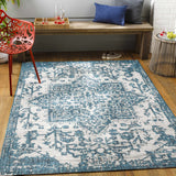 Teal Kilmacolm Indoor & Outdoor Area Rug - Clearance - Ornate Home