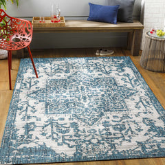 Teal Kilmacolm Indoor & Outdoor Area Rug - Clearance - Ornate Home