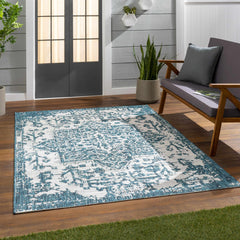 Teal Kilmacolm Indoor & Outdoor Area Rug - Clearance - Ornate Home