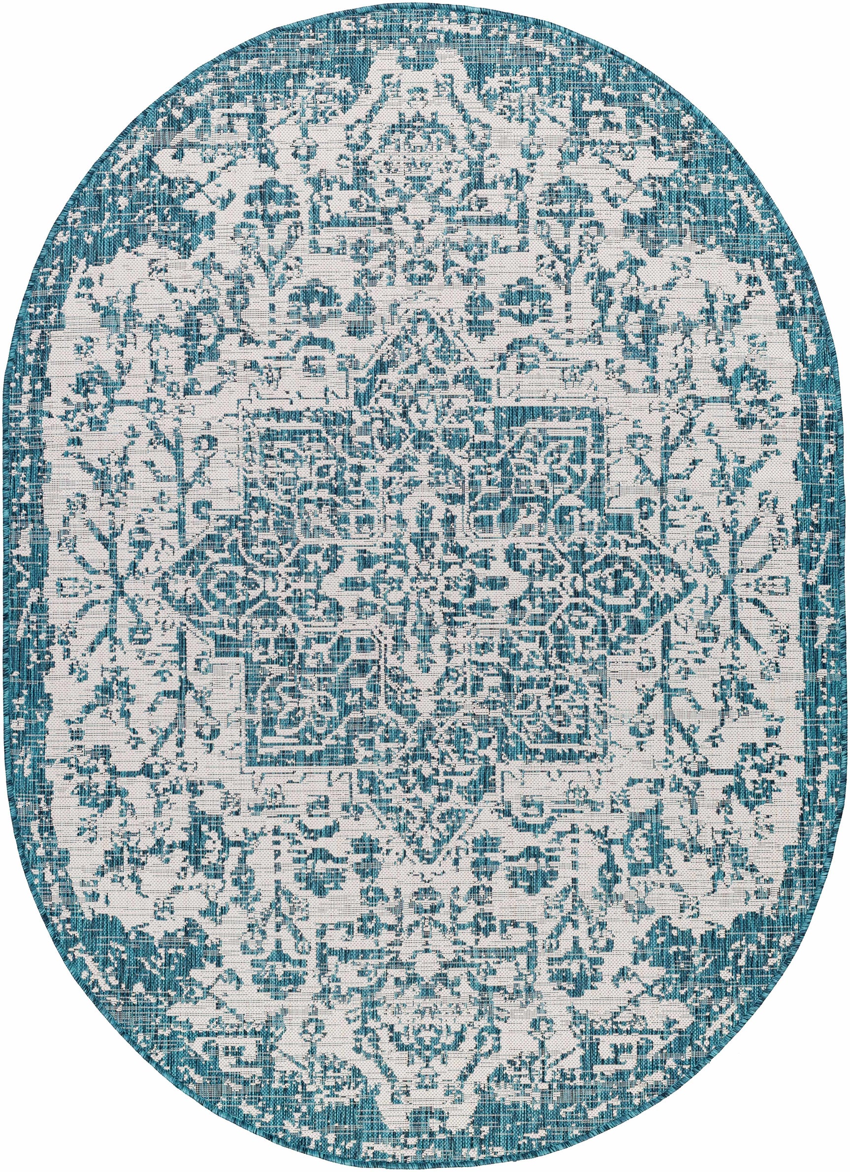 Teal Kilmacolm Indoor & Outdoor Area Rug - Clearance - Ornate Home