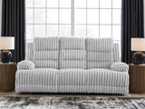 Technique Alloy Power Reclining Sofa with Drop Down Table - Ornate Home