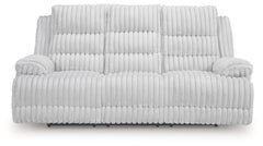 Technique Alloy Power Reclining Sofa with Drop Down Table - Ornate Home