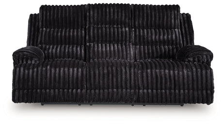 Technique Onyx Power Reclining Sofa with Drop Down Table - Ornate Home