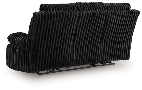 Technique Onyx Power Reclining Sofa with Drop Down Table - Ornate Home