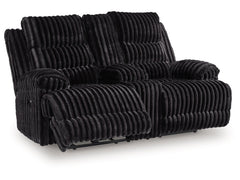 Technique Onyx Reclining Loveseat with Console - Ornate Home