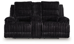 Technique Onyx Reclining Loveseat with Console - Ornate Home