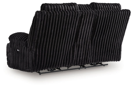 Technique Onyx Reclining Loveseat with Console - Ornate Home