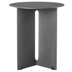 Tecton Charcoal Outdoor Patio Aluminum Side Table - Ornate Home