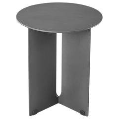 Tecton Charcoal Outdoor Patio Aluminum Side Table - Ornate Home