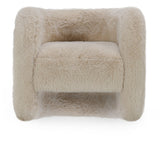 Teddy Beige Plush Accent Chair - Ornate Home