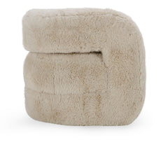 Teddy Beige Plush Accent Chair - Ornate Home
