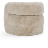 Teddy Beige Plush Accent Chair - Ornate Home