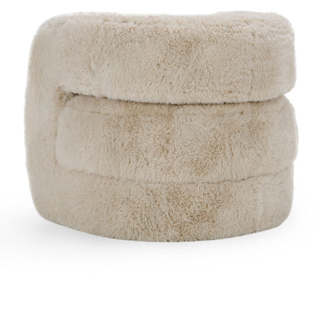 Teddy Beige Plush Accent Chair - Ornate Home