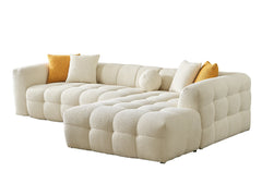 Teddy Cream Sectional Sofa - Ornate Home