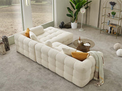 Teddy Cream Sectional Sofa - Ornate Home