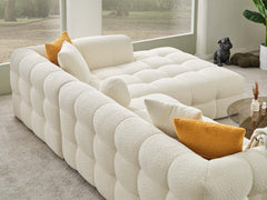 Teddy Cream Sectional Sofa - Ornate Home