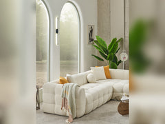 Teddy Cream Sectional Sofa - Ornate Home