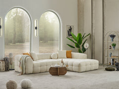 Teddy Cream Sectional Sofa - Ornate Home