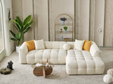 Teddy Cream Sectional Sofa - Ornate Home