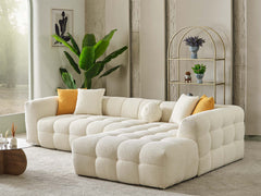 Teddy Cream Sectional Sofa - Ornate Home