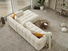 Teddy Cream Sectional Sofa - Ornate Home