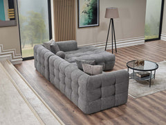 Teddy Grey Sectional Sofa - Ornate Home