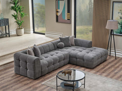 Teddy Grey Sectional Sofa - Ornate Home
