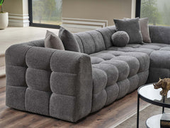 Teddy Grey Sectional Sofa - Ornate Home