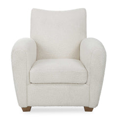 Teddy White Shearling Accent Chair - Ornate Home