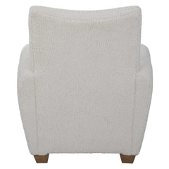 Teddy White Shearling Accent Chair - Ornate Home