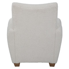 Teddy White Shearling Accent Chair - Ornate Home