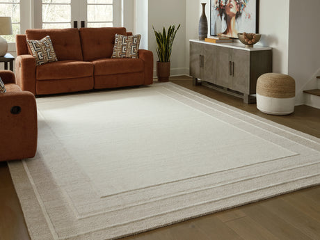 Teelgan Ivory/Tan Extra Large Rug - Ornate Home