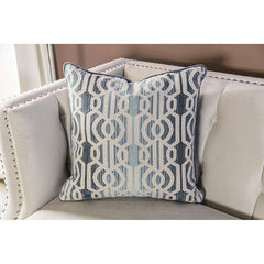 Tegan Beige/Light Blue Loveseat - Ornate Home