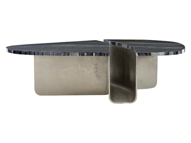 Tegan Black Forest/Shiny Nickel Cocktail Table - Ornate Home