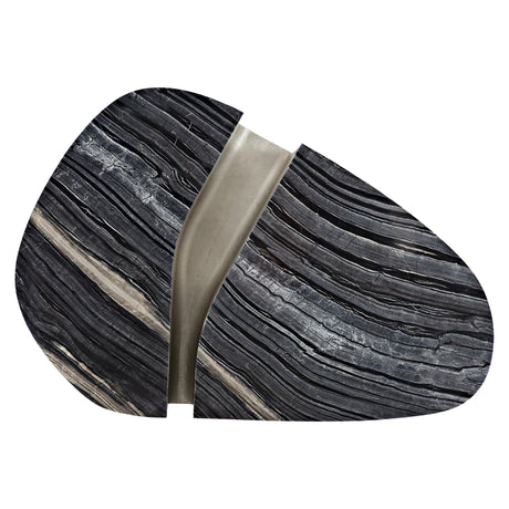 Tegan Black Forest/Shiny Nickel Cocktail Table - Ornate Home