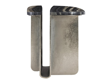 Tegan Black Forest/Shiny Nickel Side Table - Ornate Home