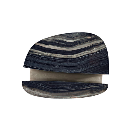 Tegan Black Forest/Shiny Nickel Side Table - Ornate Home